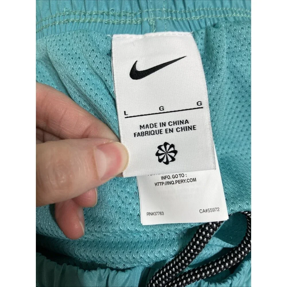 Nike Swim Men's Large Teal Trunks Shorts Lined New